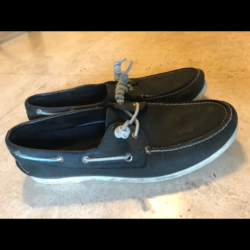 Mens Black sperry shoes size 12